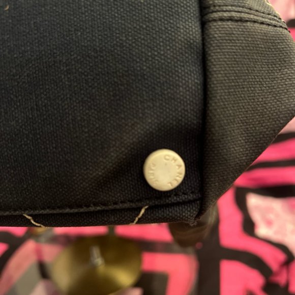 Chanel No. 5 Cruise Line Heavy Blue-Grey Canvas Super Good Condition - Picture 9 of 11